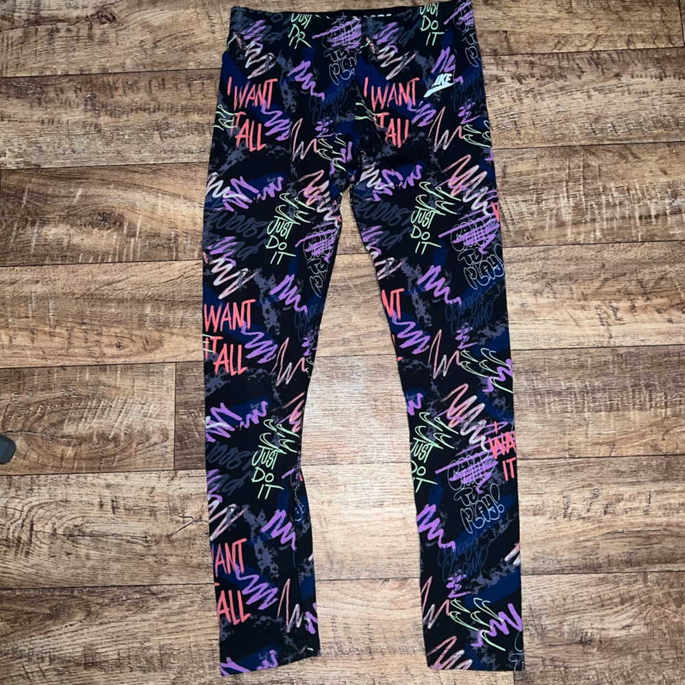 Neon colored Nike leggings